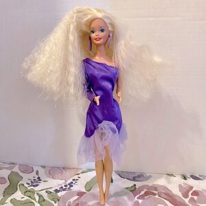 Vintage blonde Barbie purple dress BOGO free